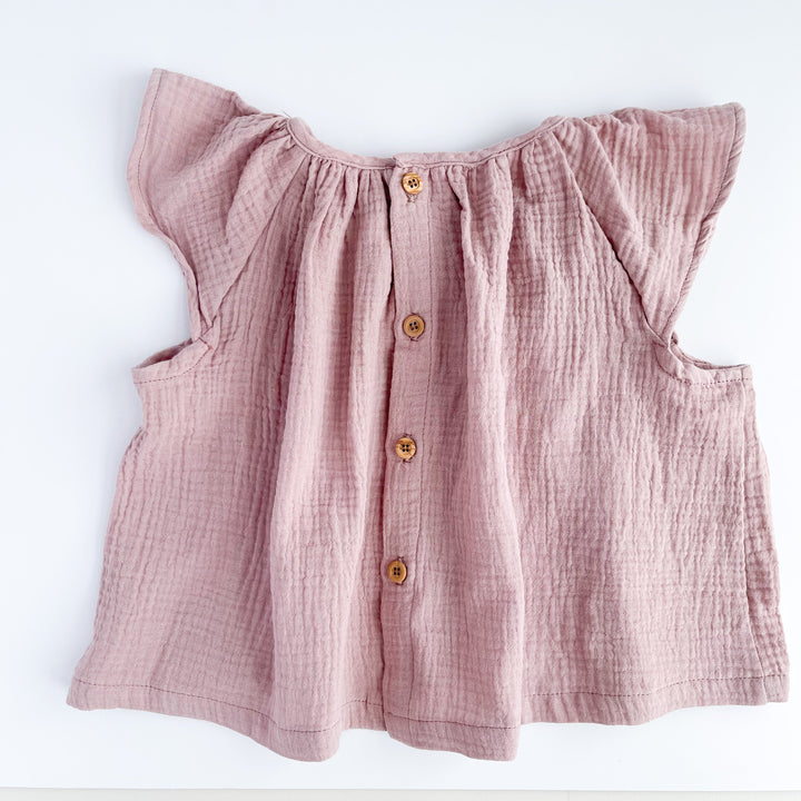 Kids Flutter Top - Blush