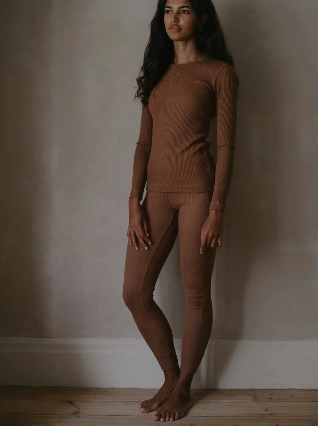 The Ribbed Legging - Women's - Cinnamon