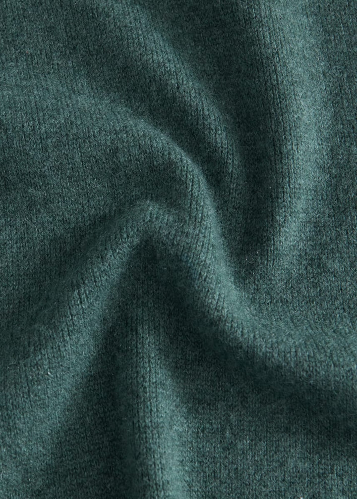 Cashmere Double-breasted Knit Blazer - Sage