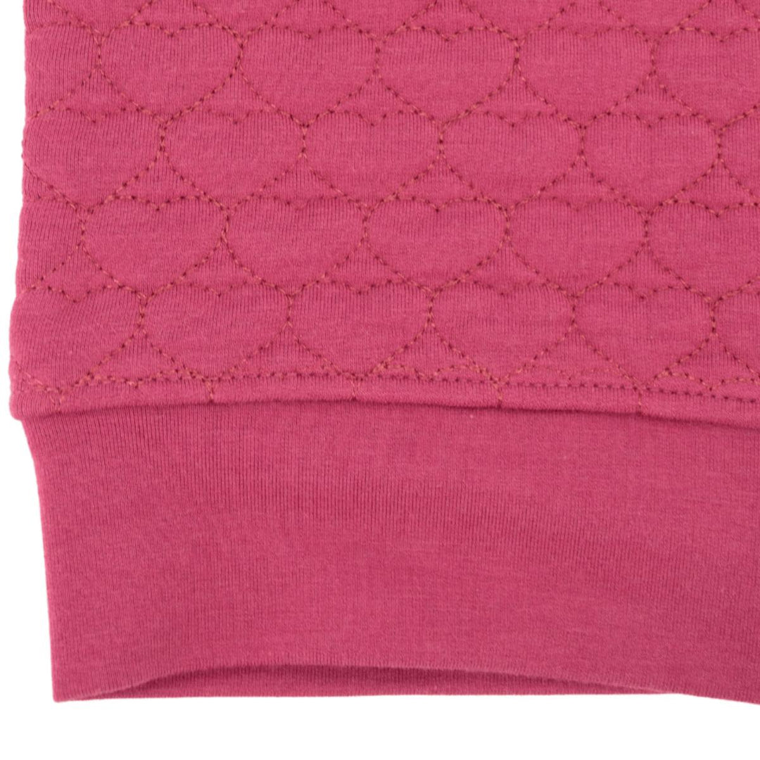 French Terry Hearts Jacket - Dusty Rose