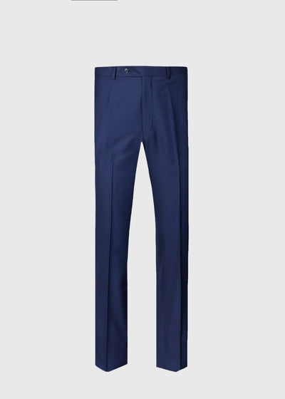 Wool & Silk James Dress Trouser - Blue
