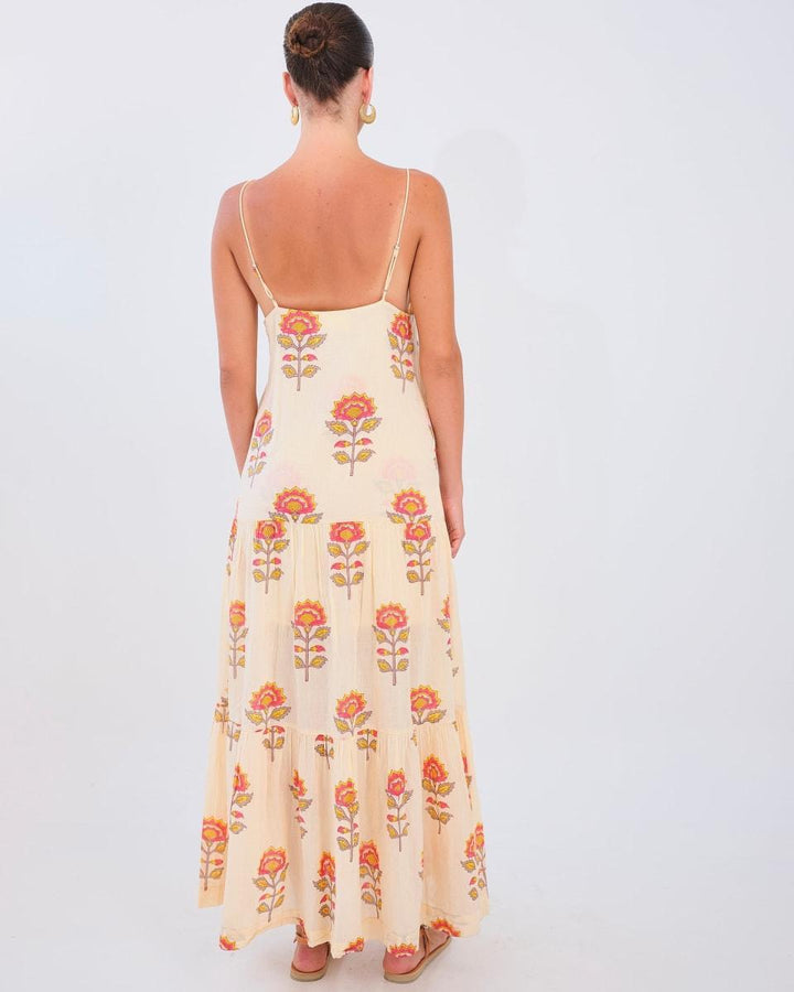 Artemisia Maxi Dress - Peach Floral