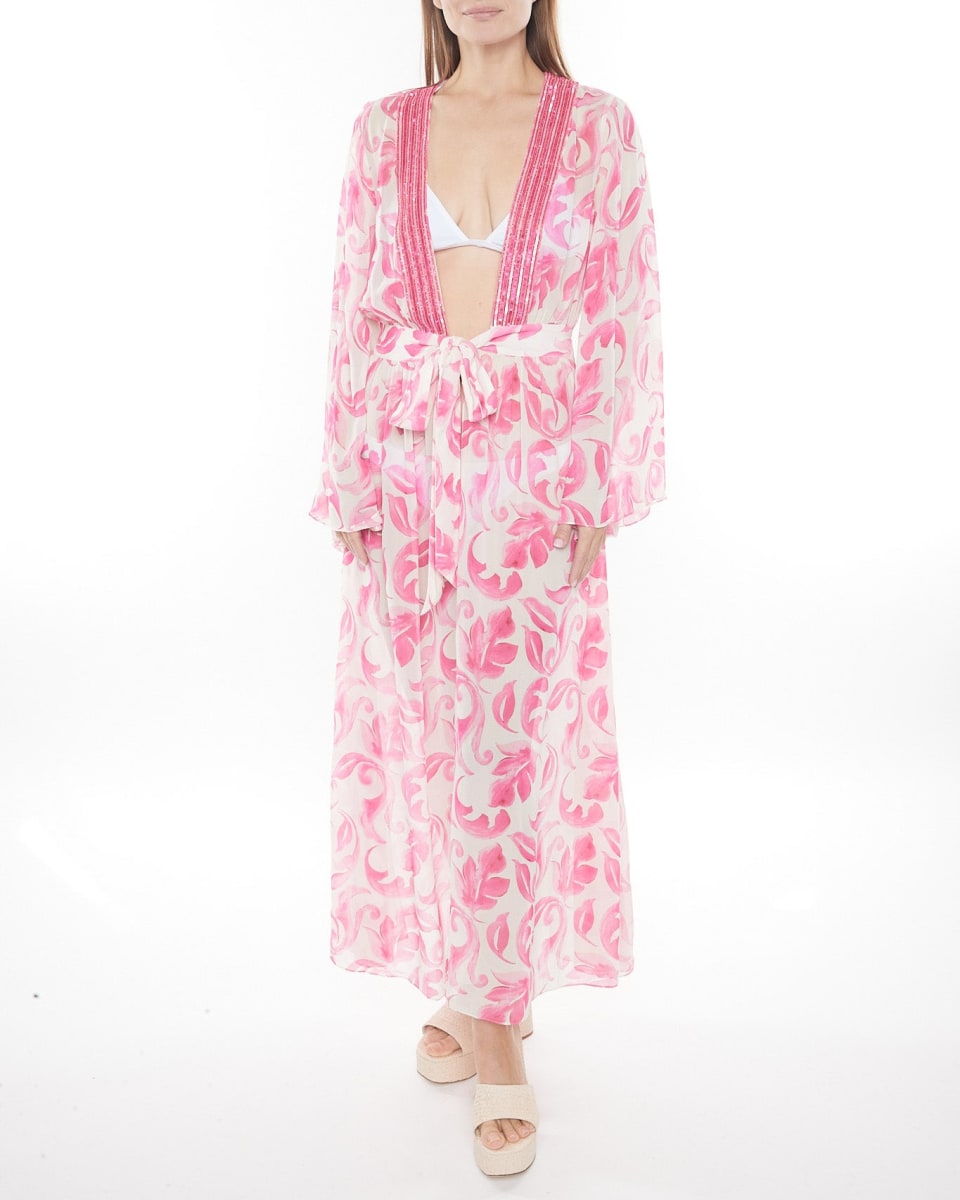 Estelle Cover-Up - Bright Floral Fuschia