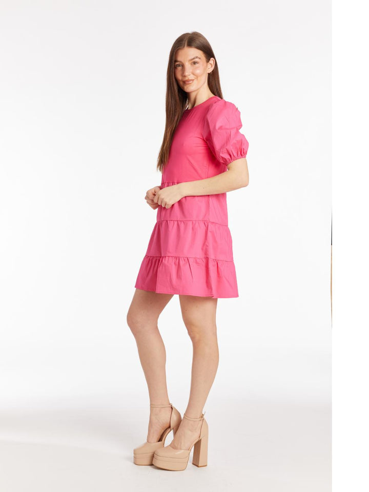 Carlie Dress - Bright Pink