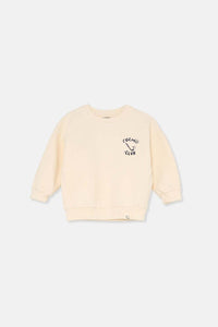 Soft fleece baby sweatshirt club - Ivory
