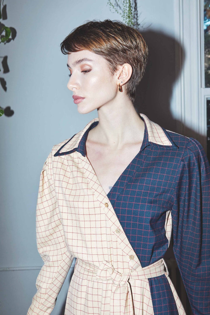 Sava Asymmetric Hem Midi Dress