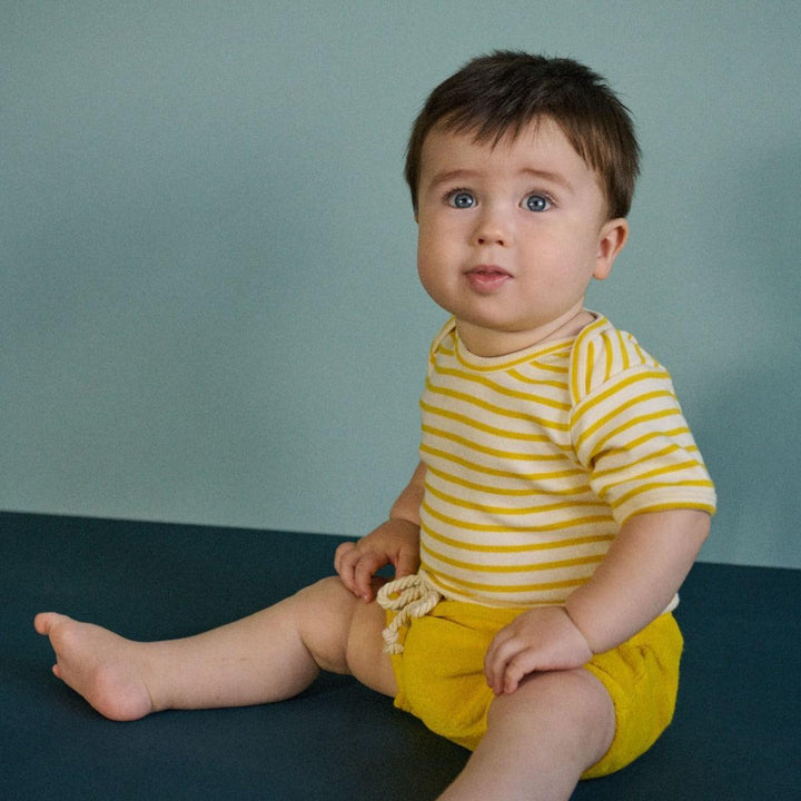 Short Sleeve Bodysuit - Sunburst Sailor Stripe