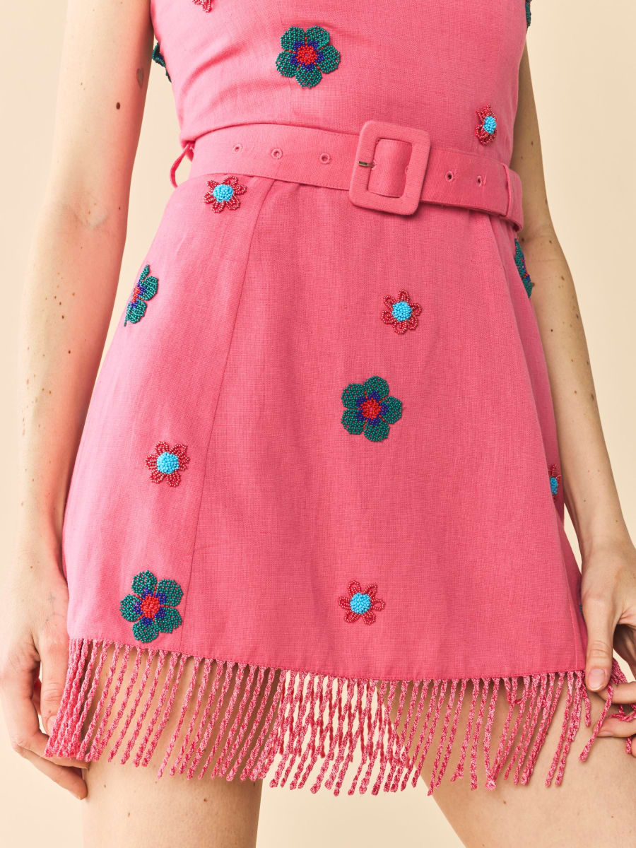 Sarah Bird Mini Dress - Pink Party