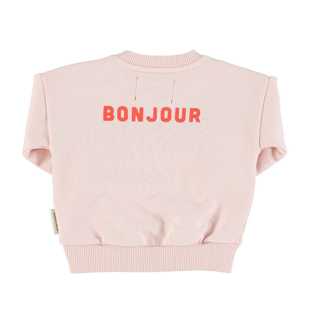 Hello in French Sweatshirt - Pink