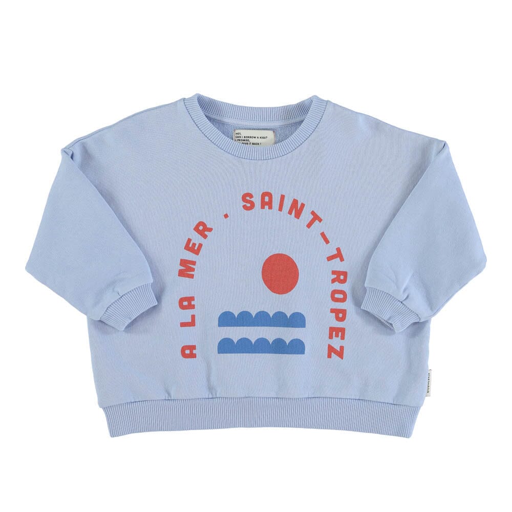 Unisex Sweatshirt - Light Blue Sea Print