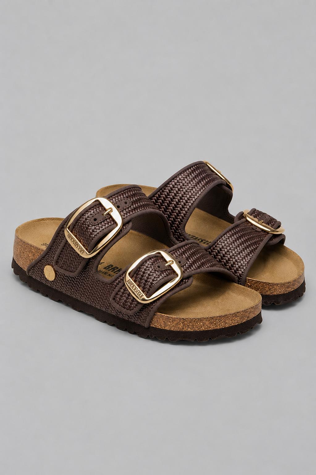 Women's Arizona Big Buckle Raffia Sandals - Raffia Carafe