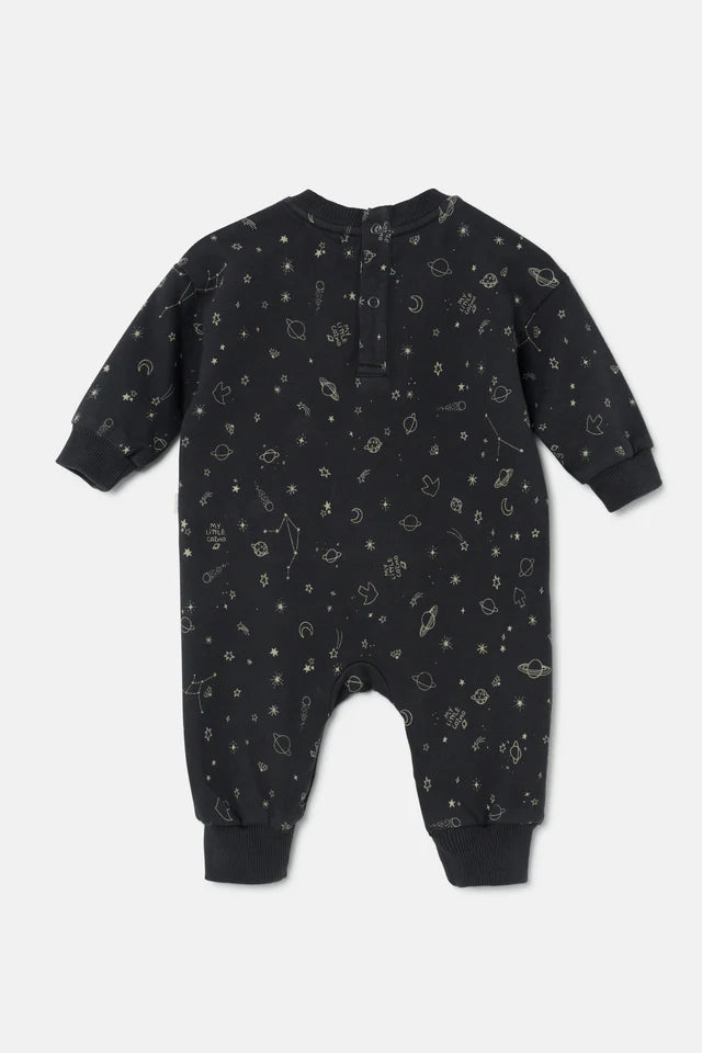 Cozmo Plush Baby Jumpsuit - Dark Grey