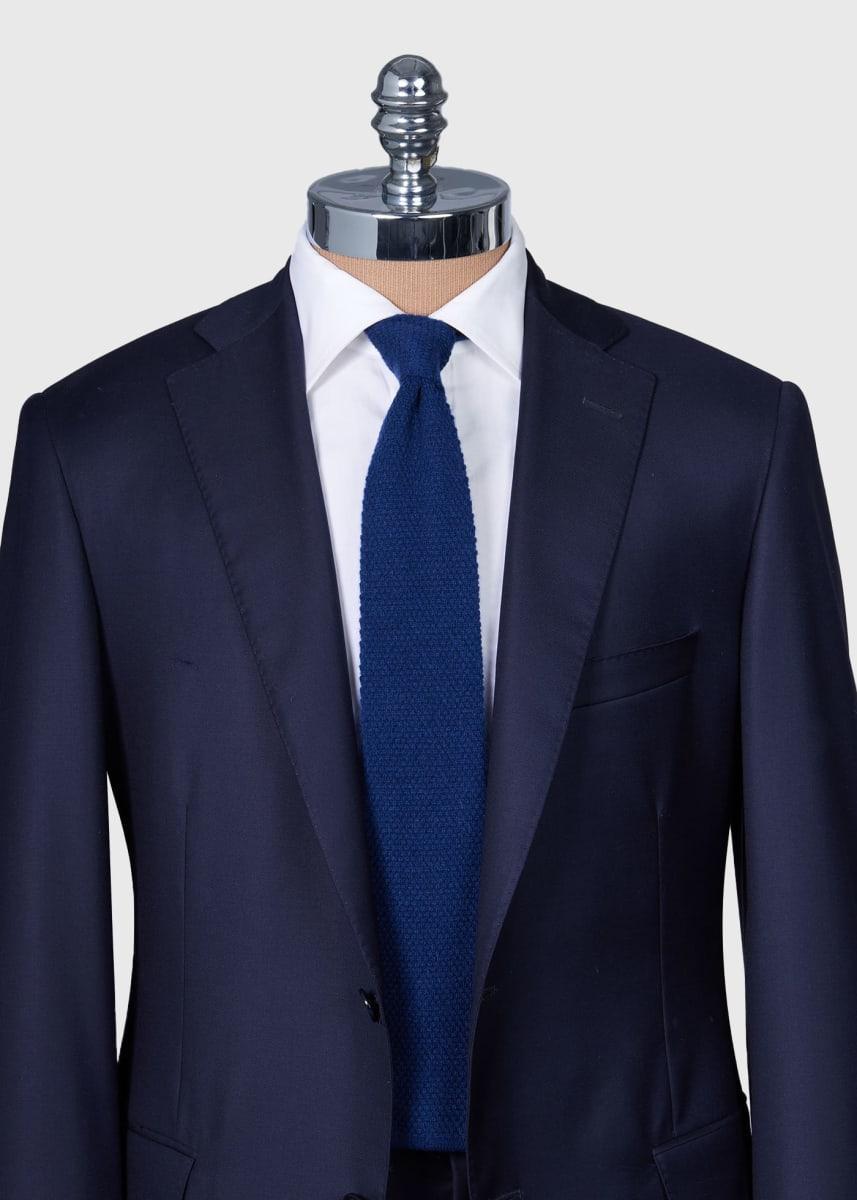 Cashmere Knit Tie - Navy