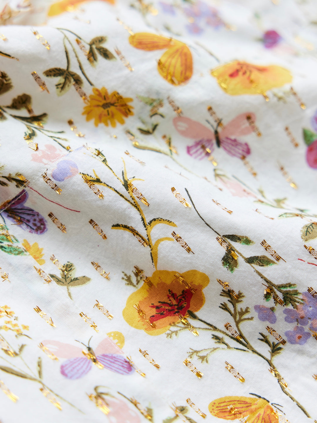 Lucile Ruffled Midi Skirt - Alabaster Multicolor Floral