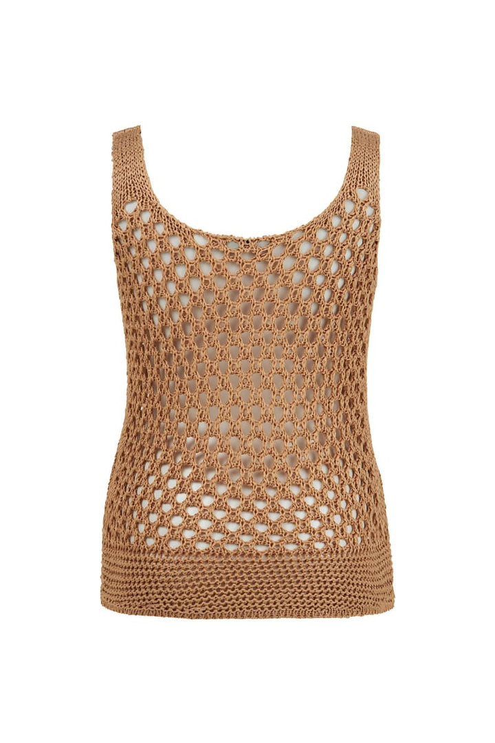 Mesh Knit Top - Beige