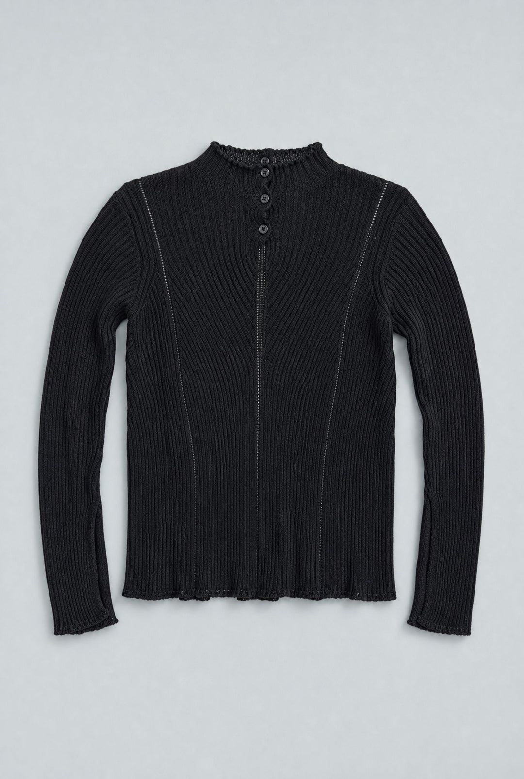 Mock Neck Sweater - Black