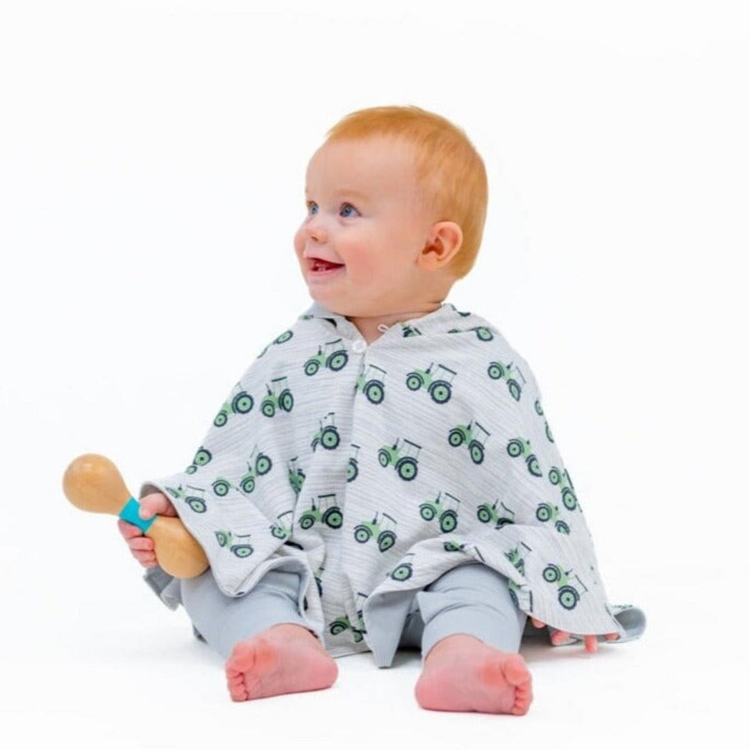 Hooded Poncho - Tractor/Glacial Grey