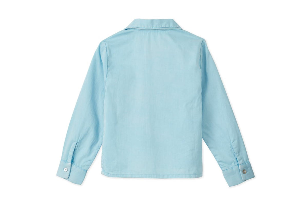 LS Organic Cotton Woven Collared Shirt - Sky Blue