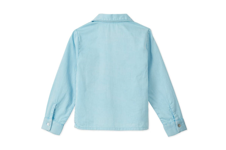 LS Organic Cotton Woven Collared Shirt - Sky Blue