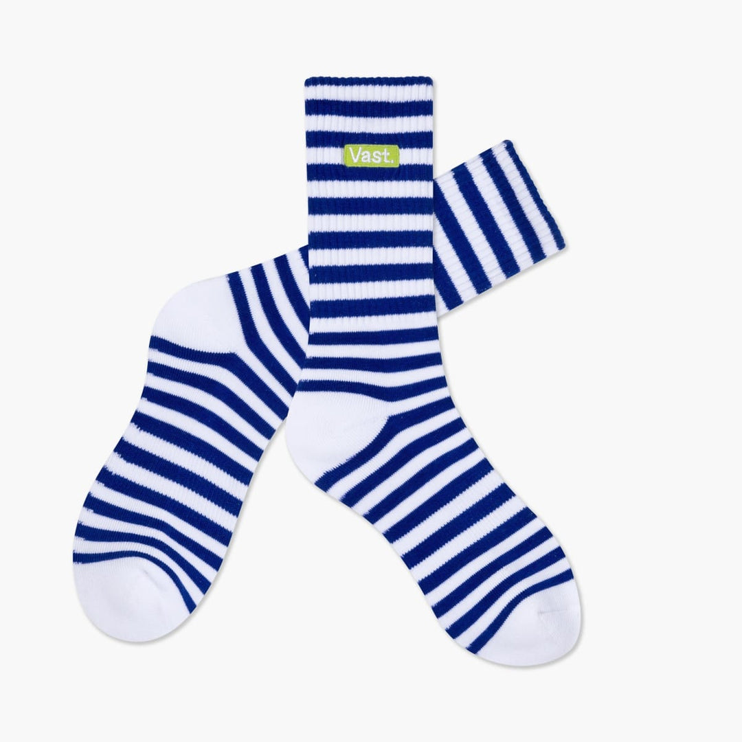 Deep Ocean Striped Socks - Navy
