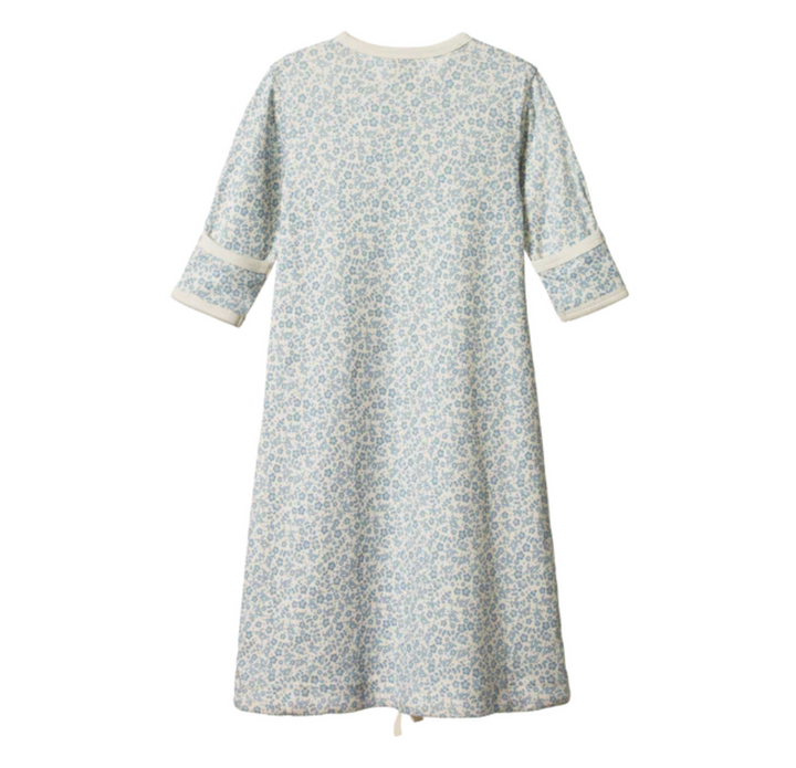 Cotton Sleeping Gown - Daisy Belle Blue Print