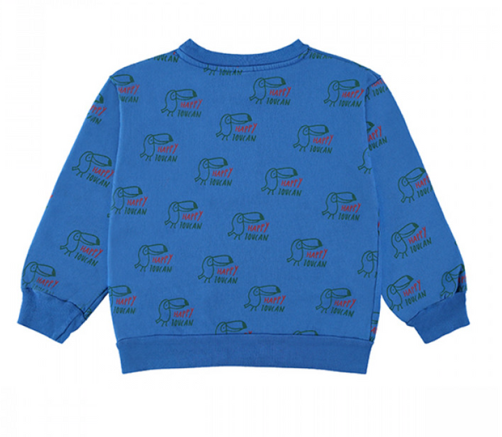 Sweatshirt Allover Toucan - Sea Blue