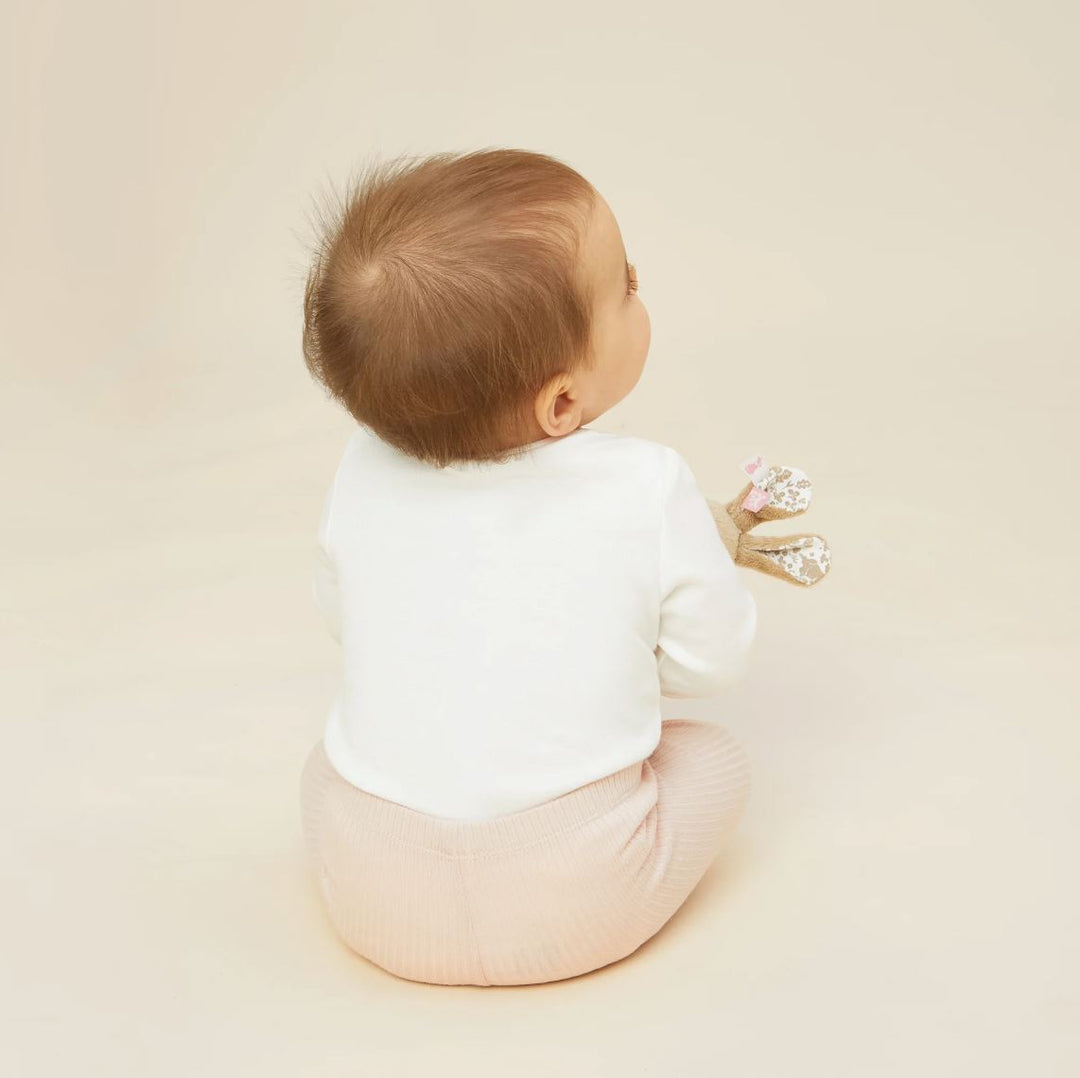 Long Sleeve Bodysuit - Blush Stripe Bodysuits + Onesies Mori 