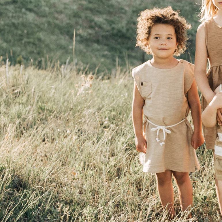 Organic Field Dress - Fawn Dresses + Skirts Kid Wild 