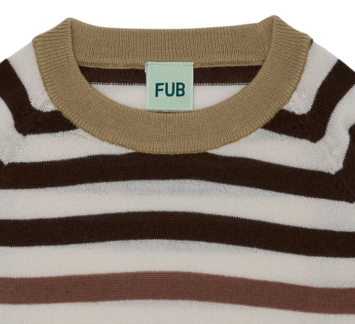 Baby Sweatshirt - Ecru/Walnut Sweaters FUB 