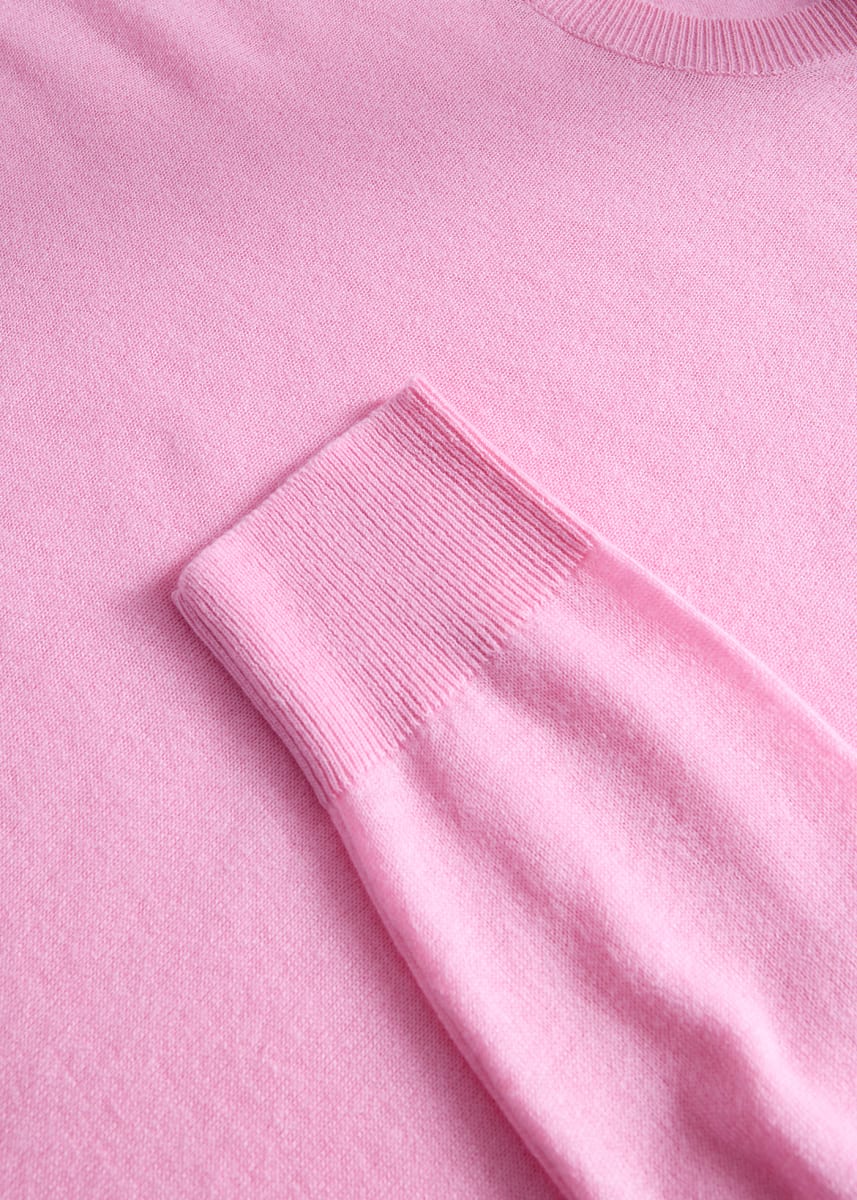 Silk Cashmere Crewneck - Pink