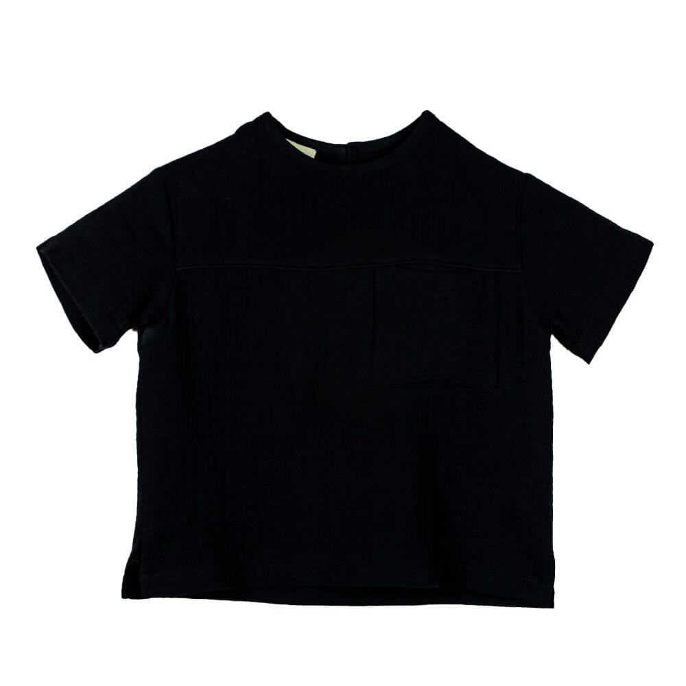 Shirt With Pocket - Black Shirts Popelin 