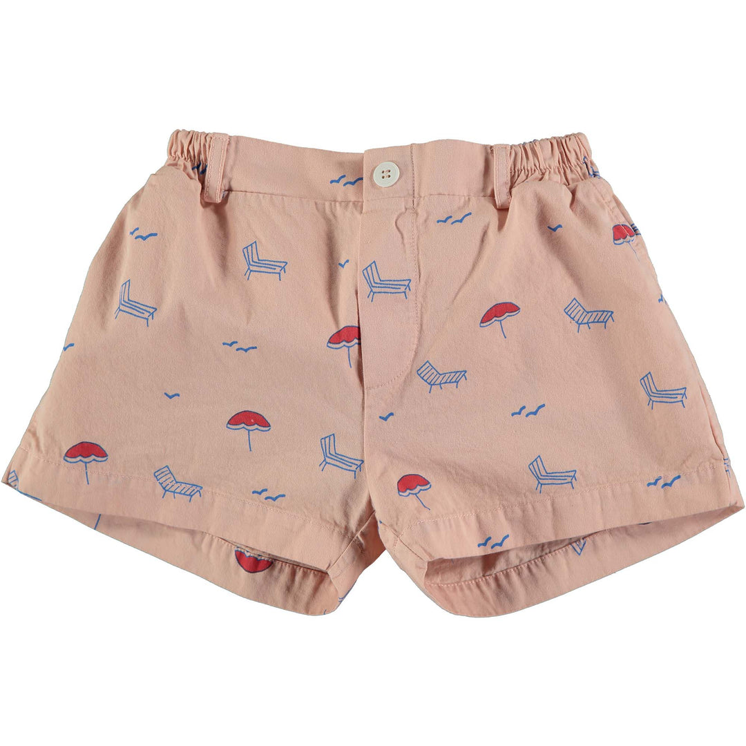 Shorts Button - Sun Beds - Dusty Pink Shorts BonMot 