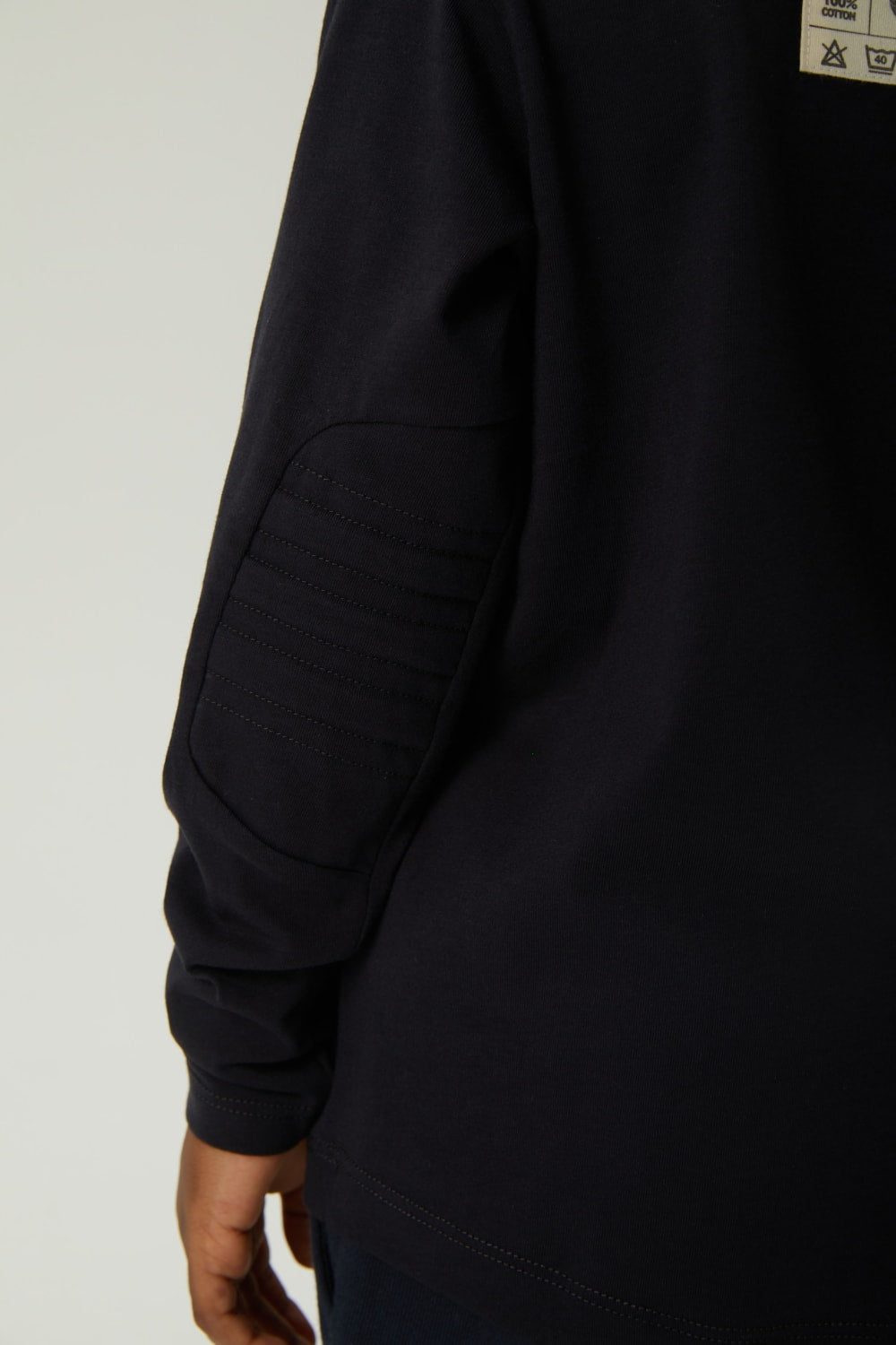 Relaxed Fit Long Sleeve with Elbow Pads - Navy