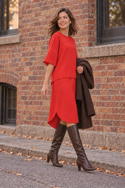 Silk Govenor's Dress - Red