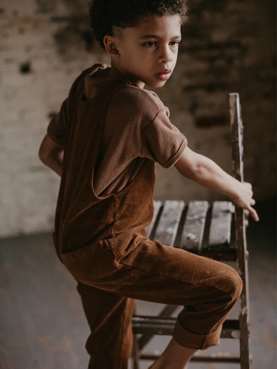 The Wild and Free Cord Dungaree Overall - Rust