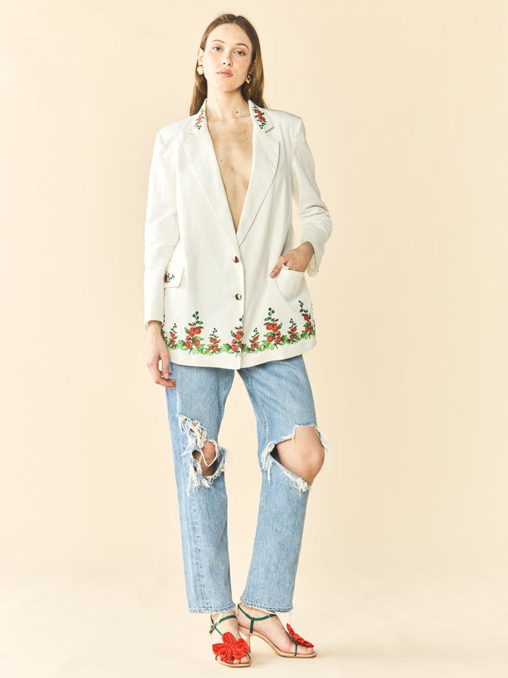 Sloan Blazer x Larsen McDowell - White Larsen Watercolor