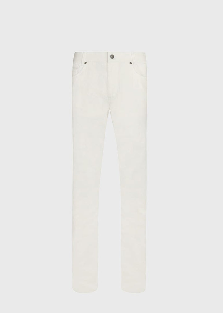 5-Pocket White Jean Pant - White