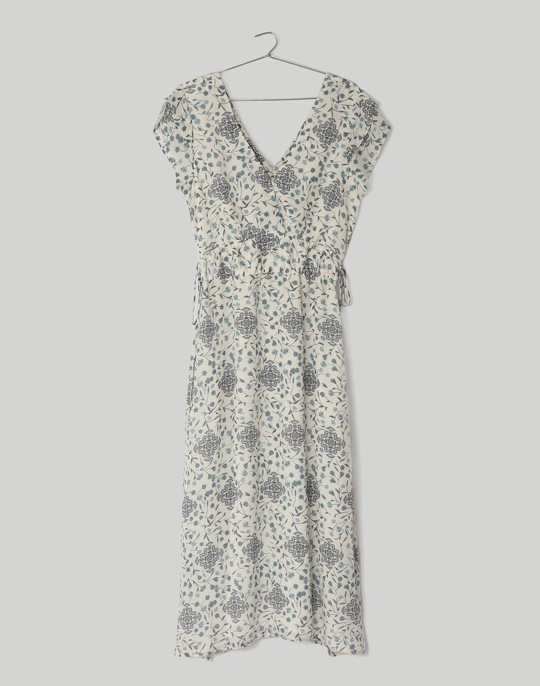 Sapphire Haze Drawstring Maxi Dress - Sapphire Garden