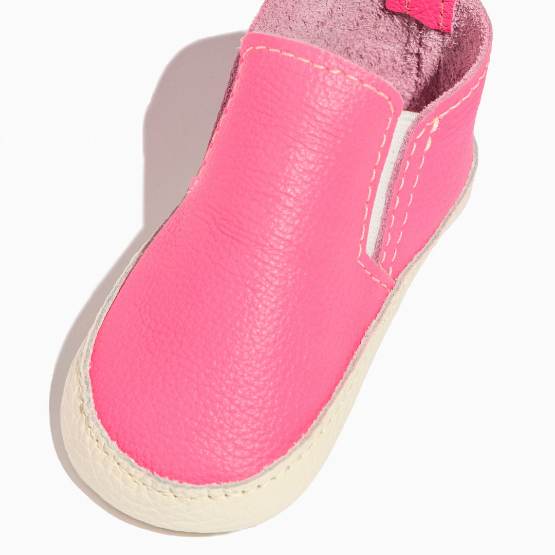 Hot Pink Slip On Baby Shoe