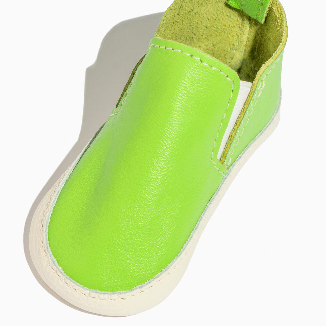 Lime Slip On Baby Shoe