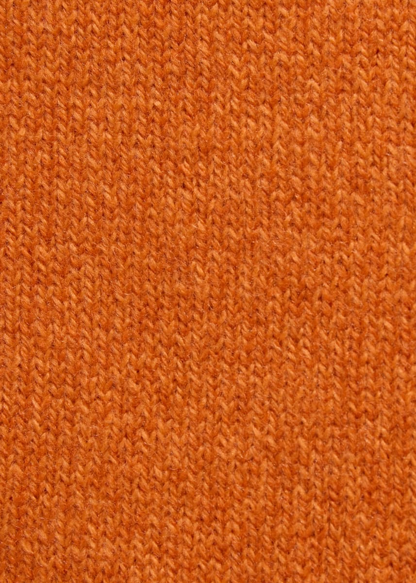Wool Double-breasted Knit Jacket - Orange