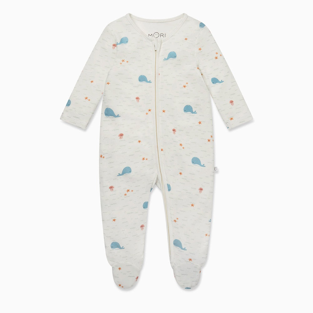 Whale Zip-Up Sleepsuit - Whale