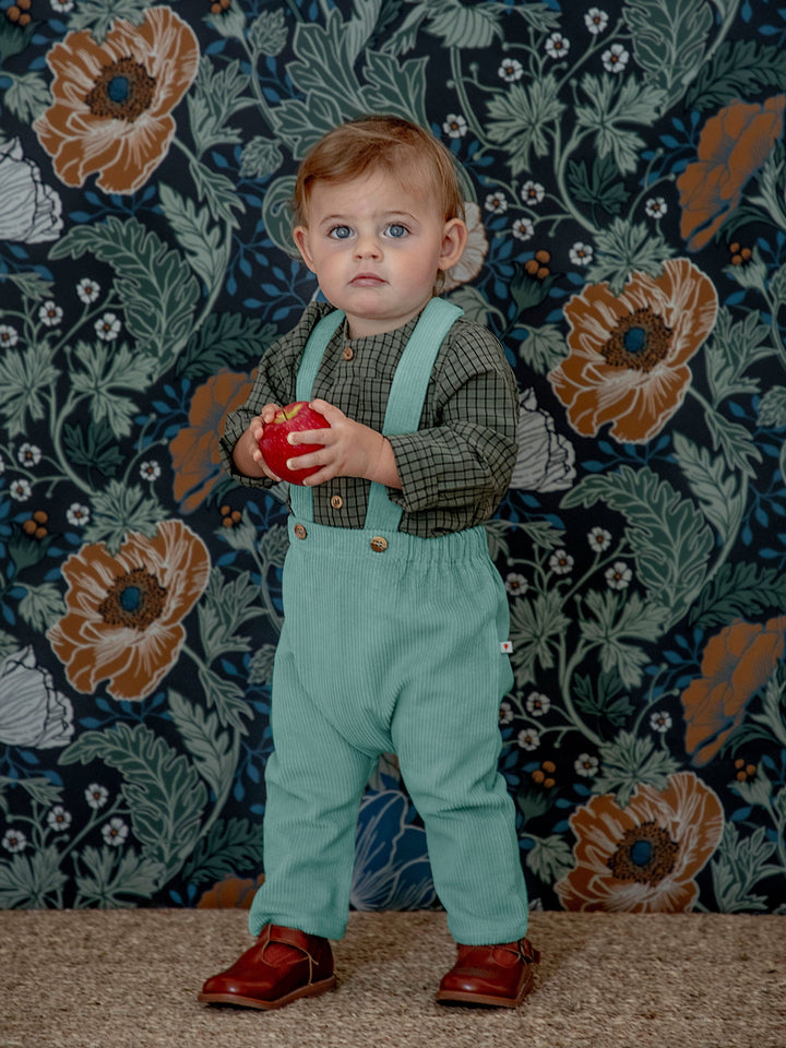 Baby Gabriel Cord Pants - Teal Blue