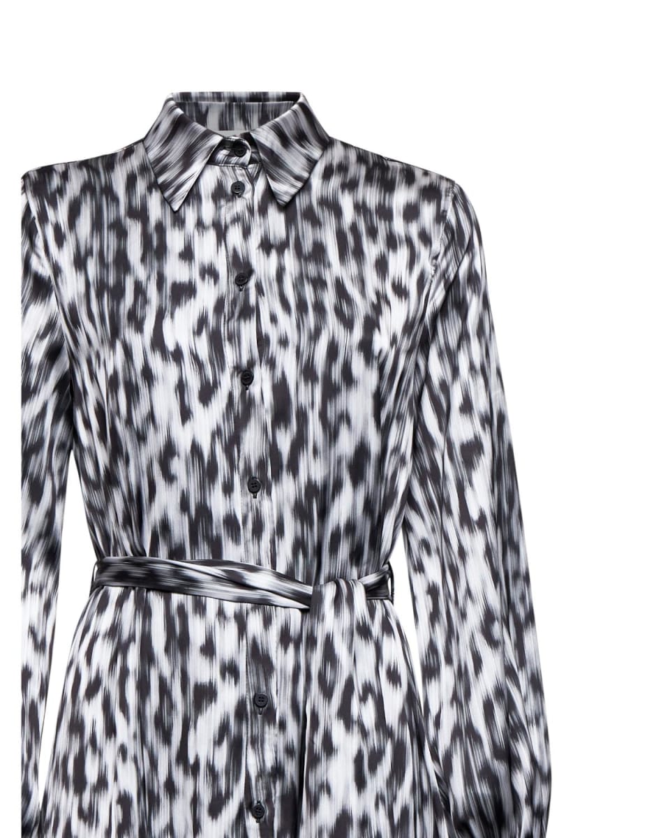 Shirt Dress With Belt - Fantasy