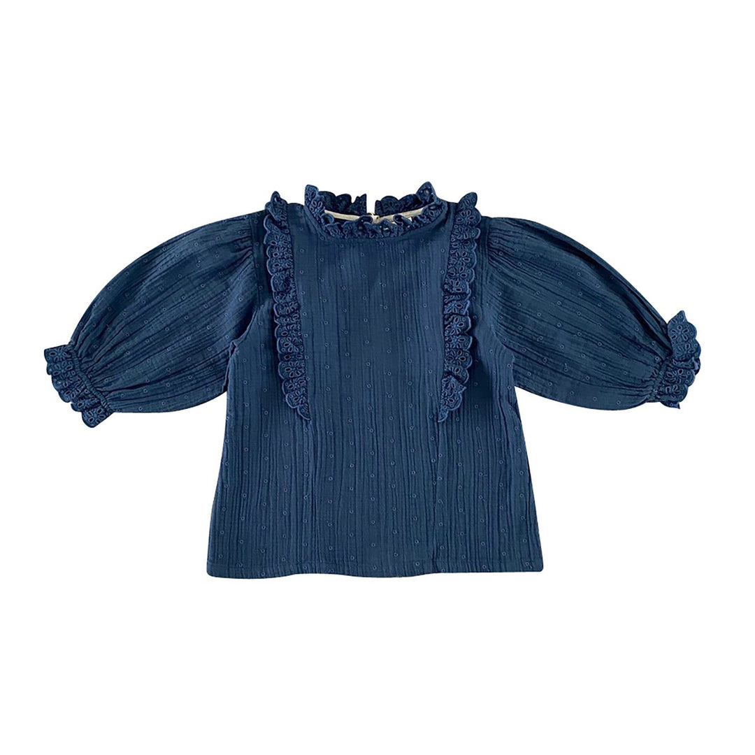 Stella Blouse - Ocean Blue Tops Liilu 