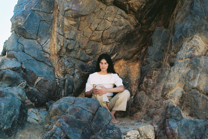 Rivett Blouse - Bone | Organic + Earth Dyed