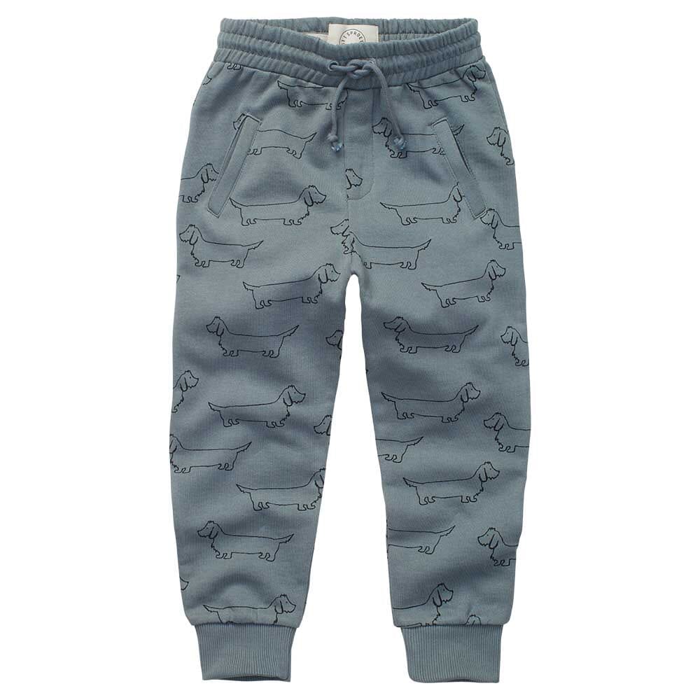 Sweatpants Sausage Dog Print - Lake Blue