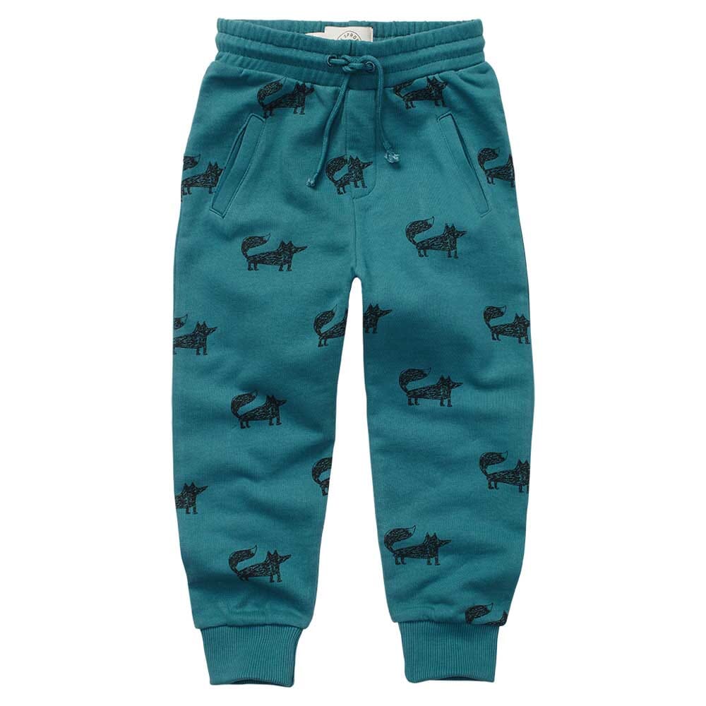 Sweatpants Fox Print - Pine Green Sweatpants Sproet & Sprout 