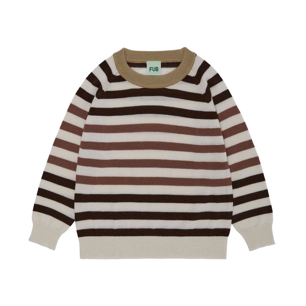 Sweatshirt - Ecru/Walnut Sweatshirts FUB 