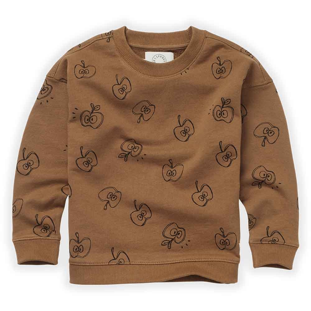 Sweatshirt Apple Print - Mustard Sweatshirts Sproet & Sprout 